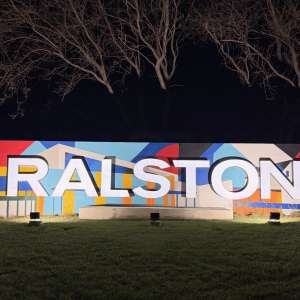 Ralston Welcome Sign public art Ralston Welcome Sign